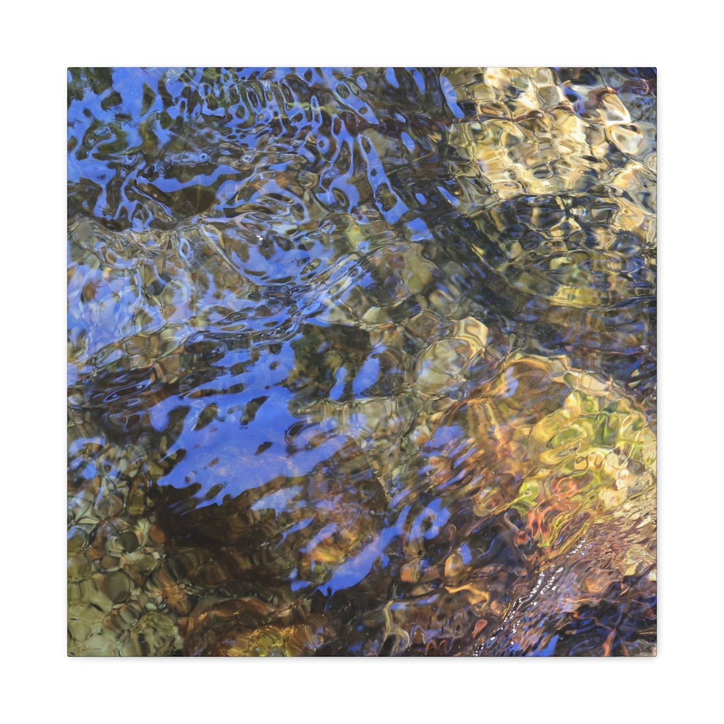 Azure Fragments - Unique Frameless Canvas Wall Art