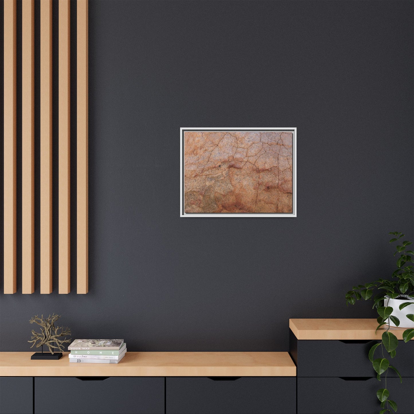 Russet Fissures - Unique Stretched Canvas Wall Art