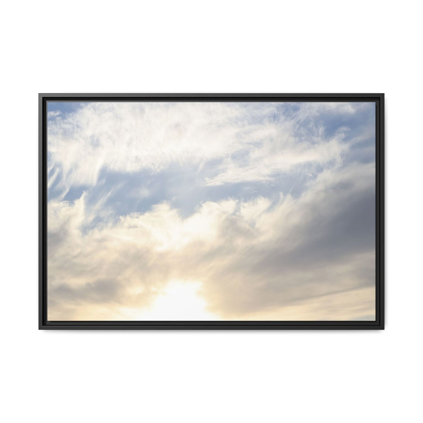 Sky's Ethereal Whisper - Unique Stretched Canvas Wall Art