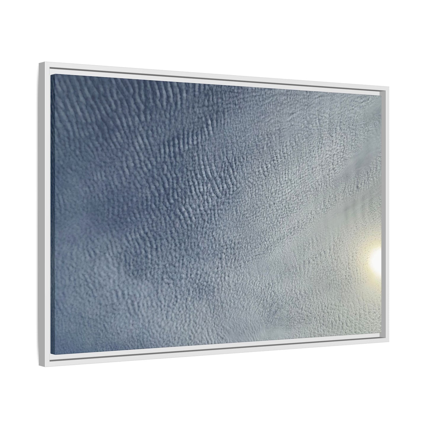 Undulating Whispers of Cerulean Stillness - Unique Stretched Canvas Wall Art