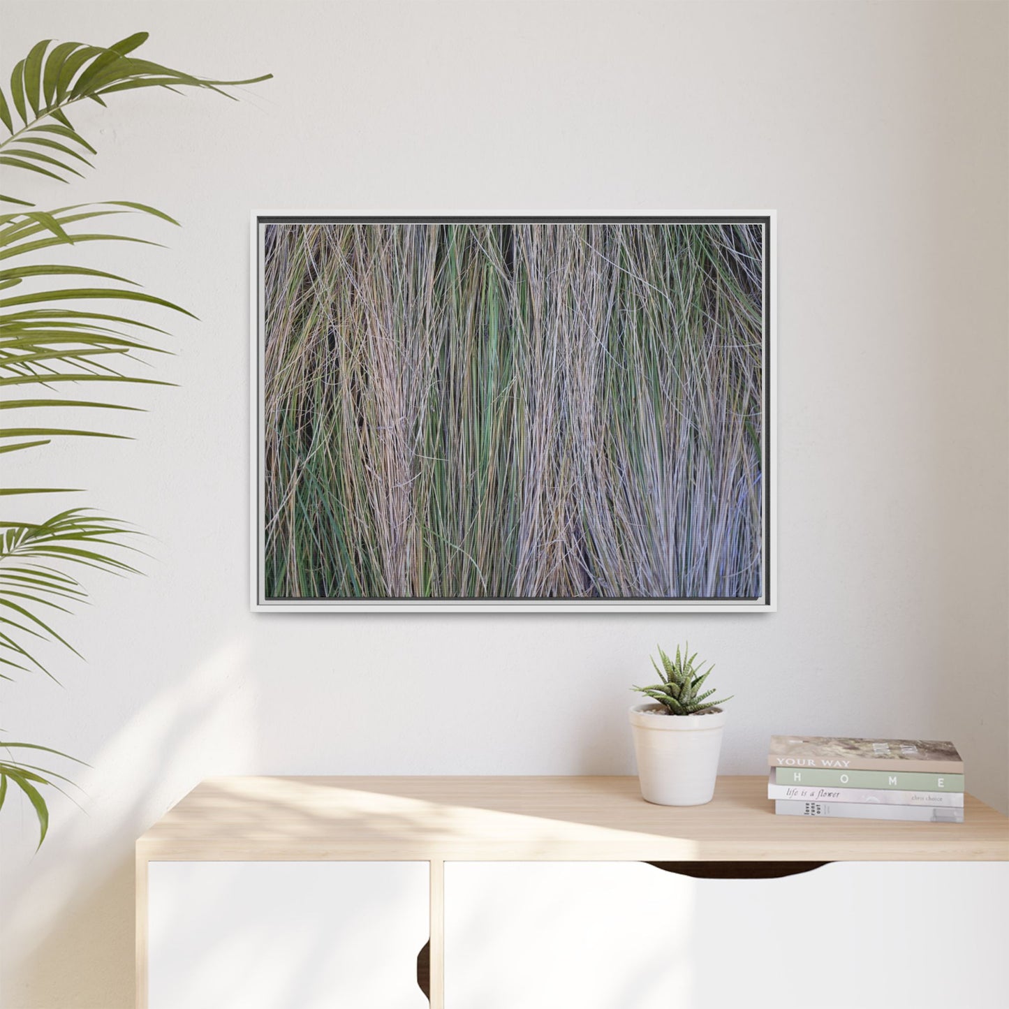 Whispers of Silver Grass - Unique Stretched Canvas Wall Art