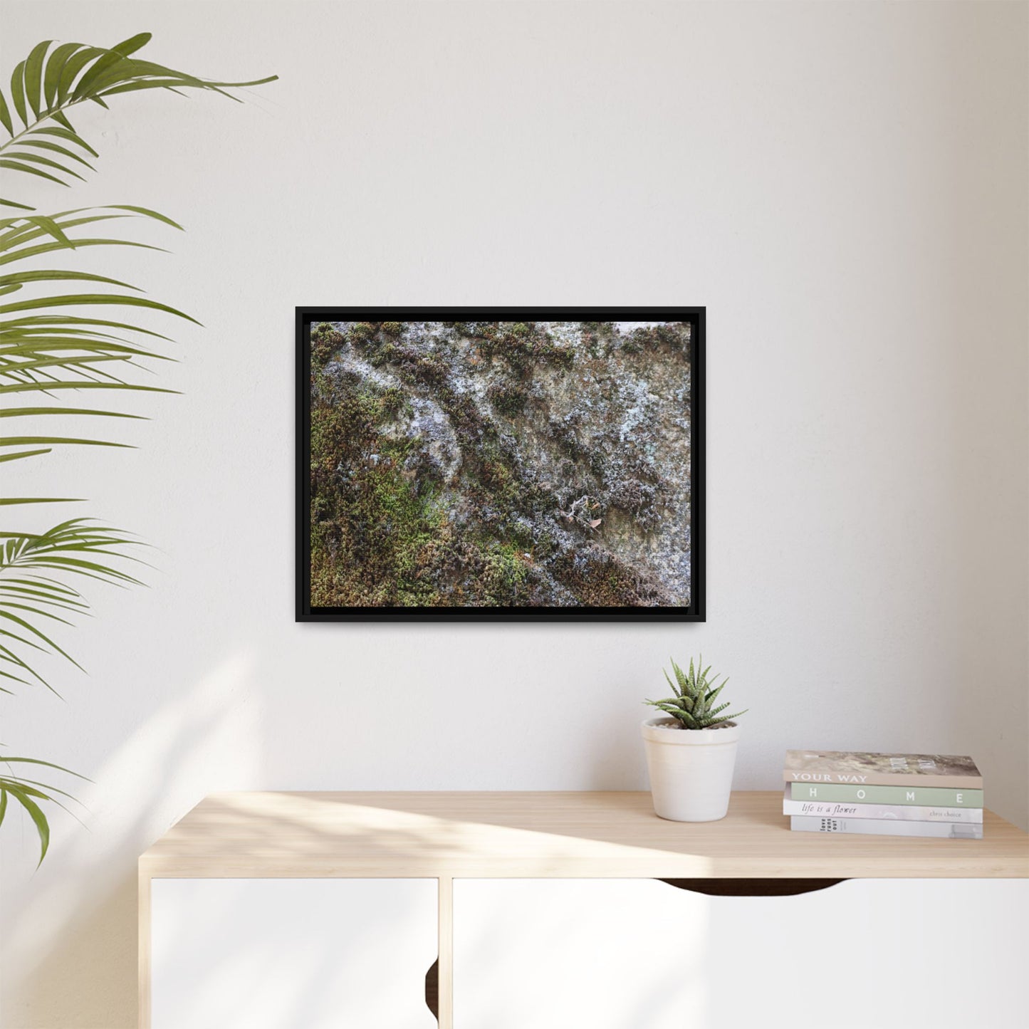 Mossy Whispers - Unique Stretched Canvas Wall Art