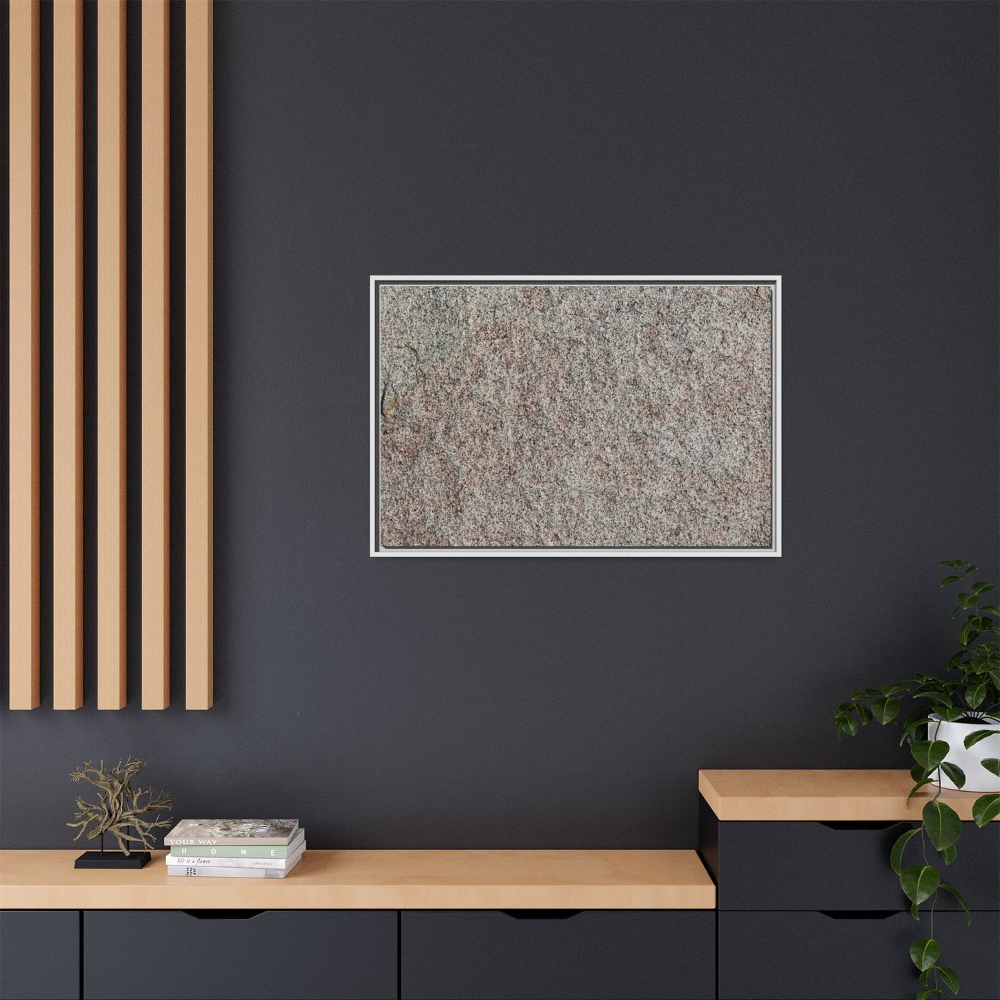 Granular Whispers - Unique Stretched Canvas Wall Art