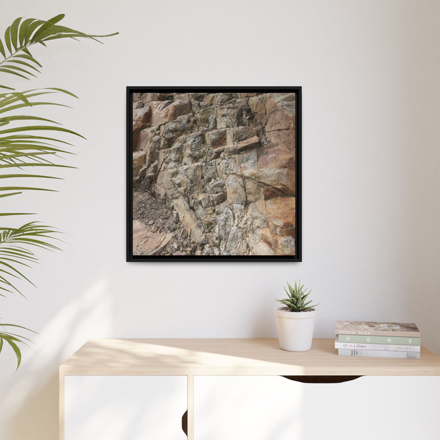 Stone's Silent Story - Unique Stretched Canvas Wall Art