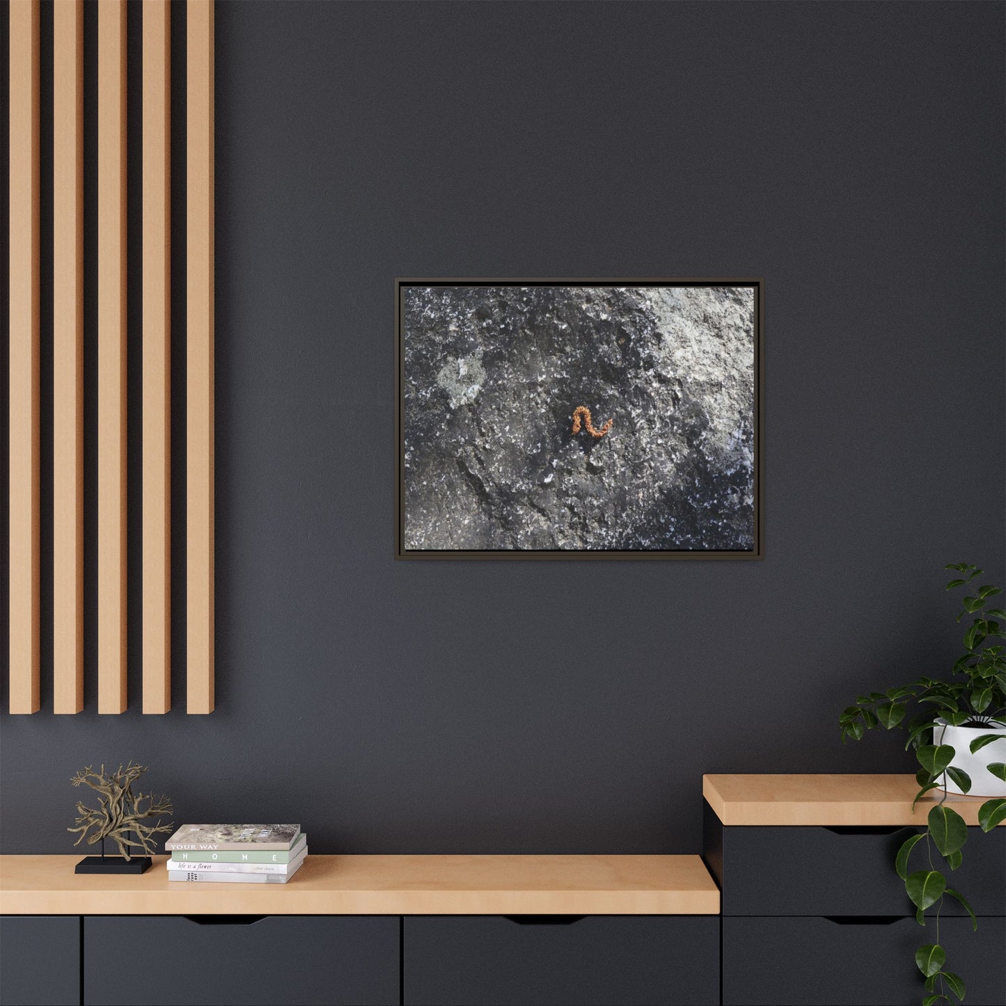 Volcanic Ash and Copper - Unique Stretched Canvas Wall Art