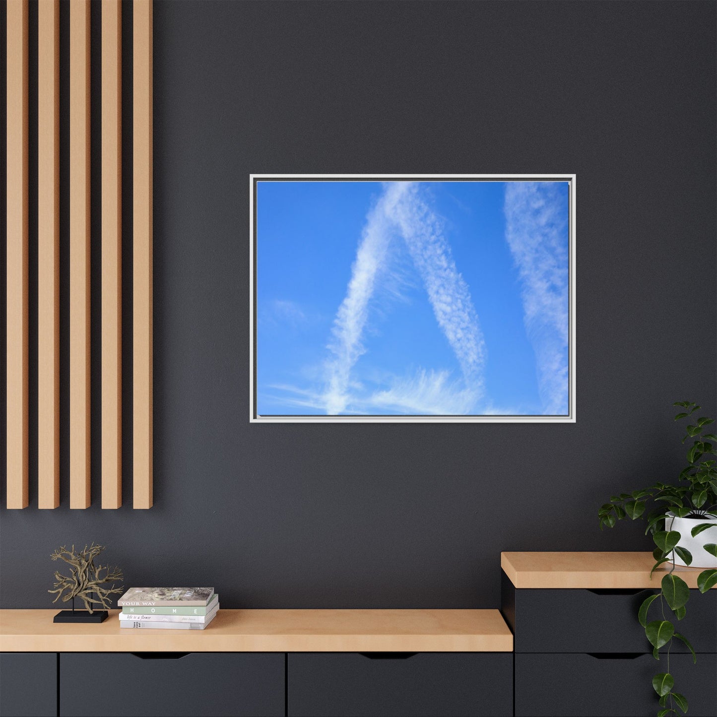 Skyward Whispers - Unique Stretched Canvas Wall Art