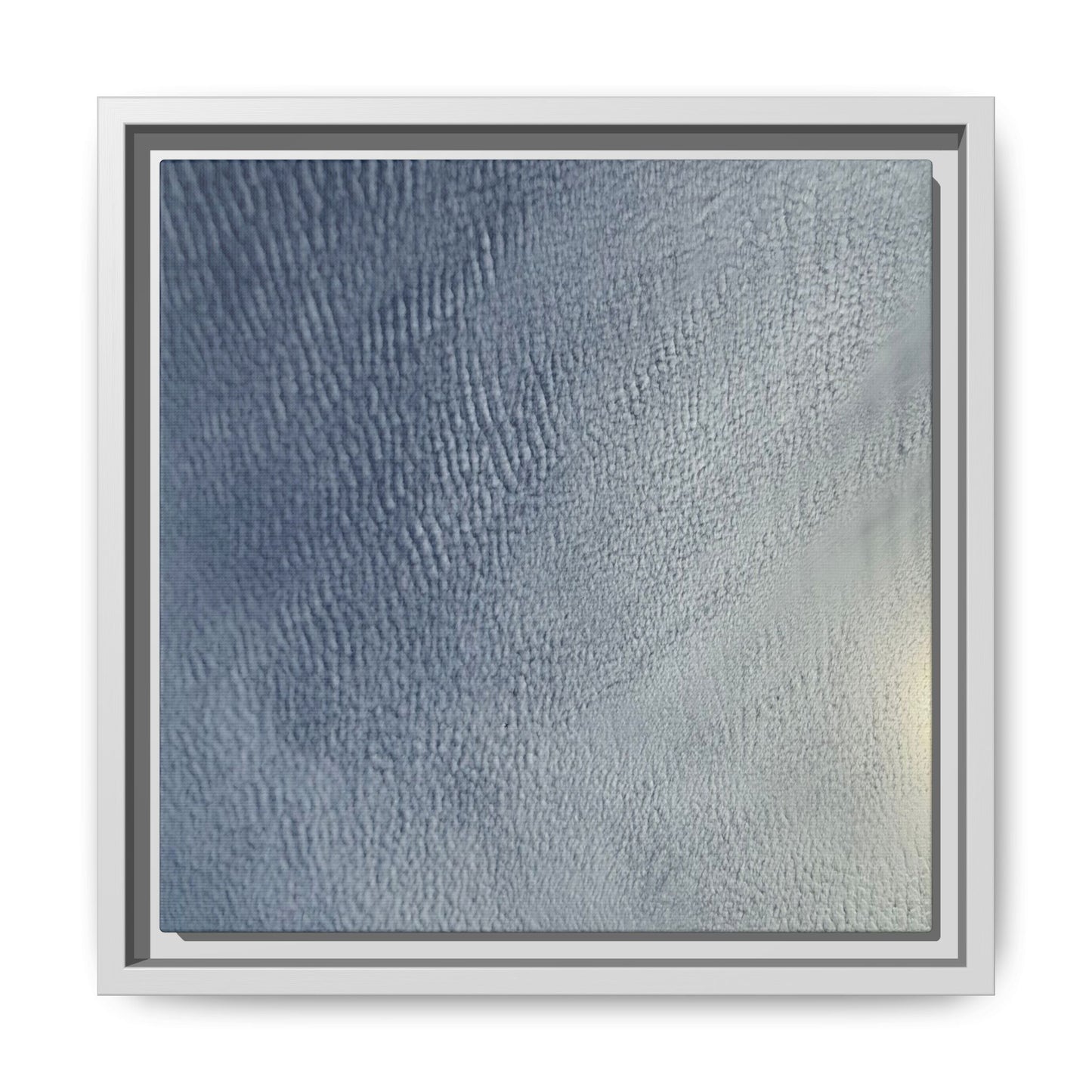 Undulating Whispers of Cerulean Stillness - Unique Stretched Canvas Wall Art