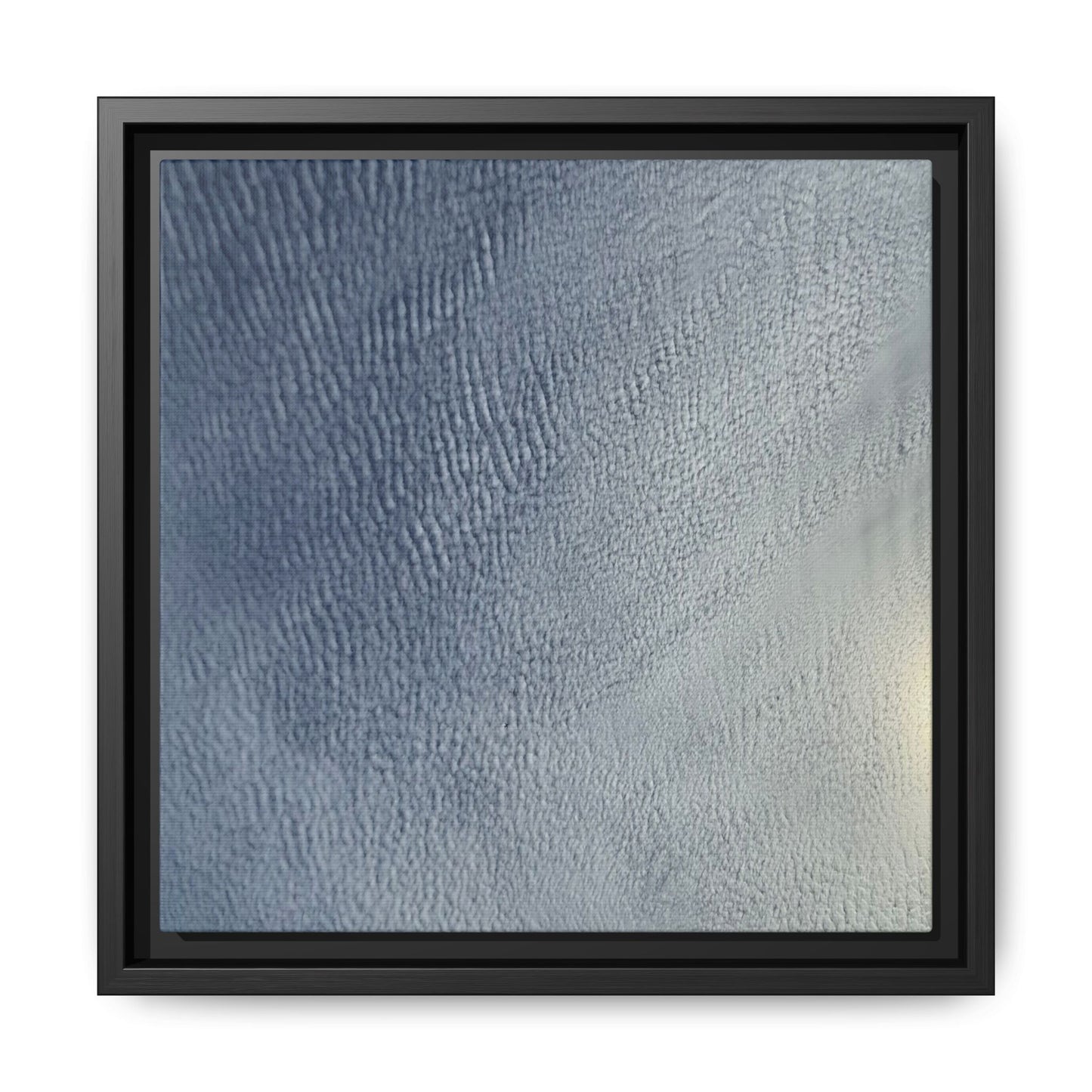 Undulating Whispers of Cerulean Stillness - Unique Stretched Canvas Wall Art