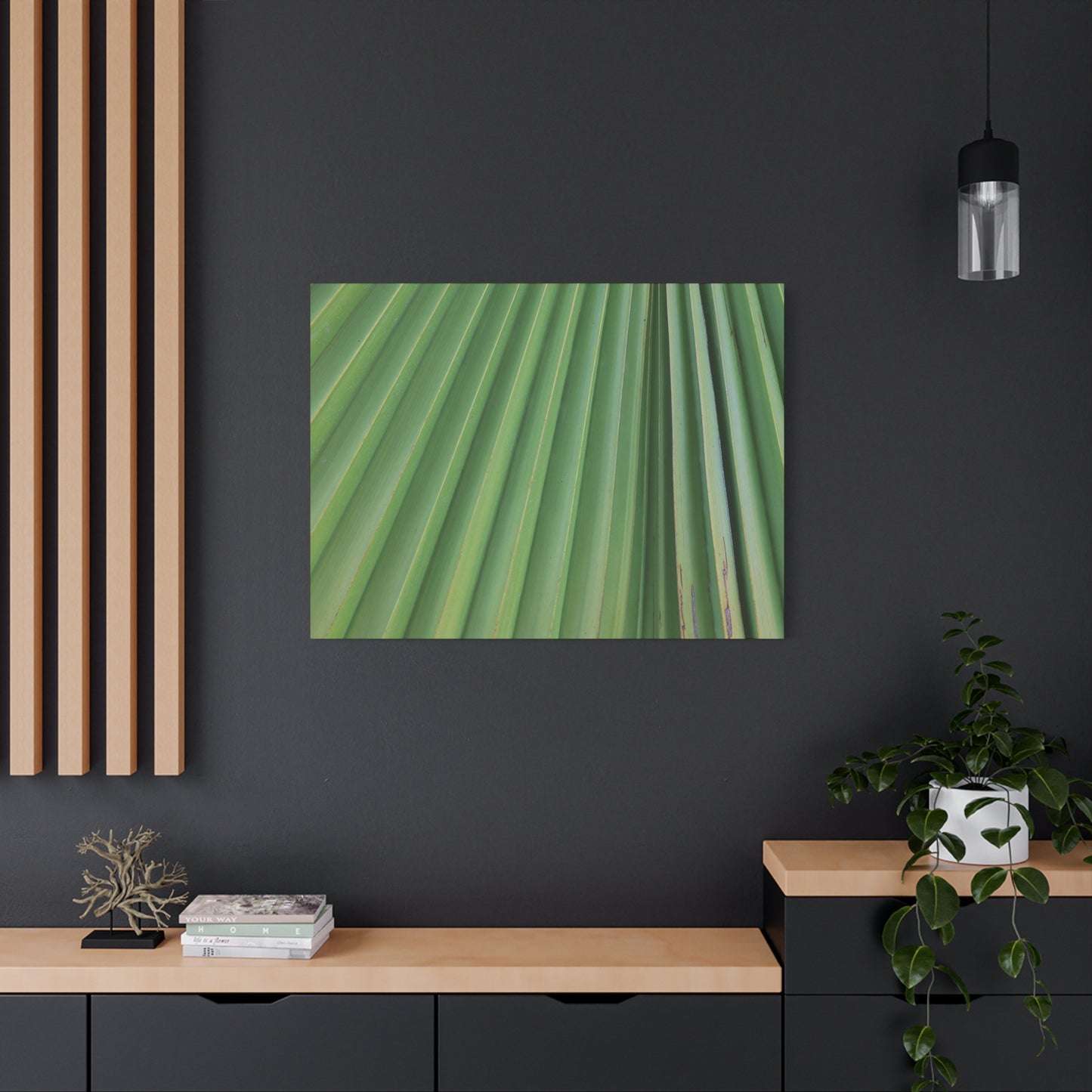 Palm Pulse - Unique Frameless Canvas Wall Art