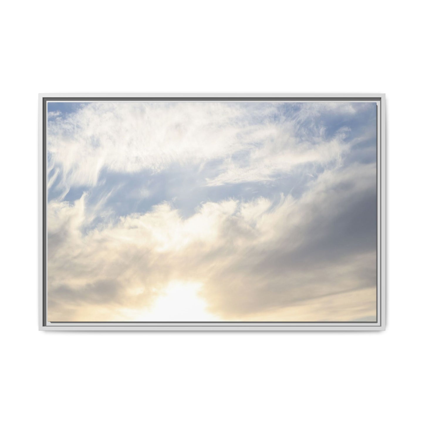 Sky's Ethereal Whisper - Unique Stretched Canvas Wall Art
