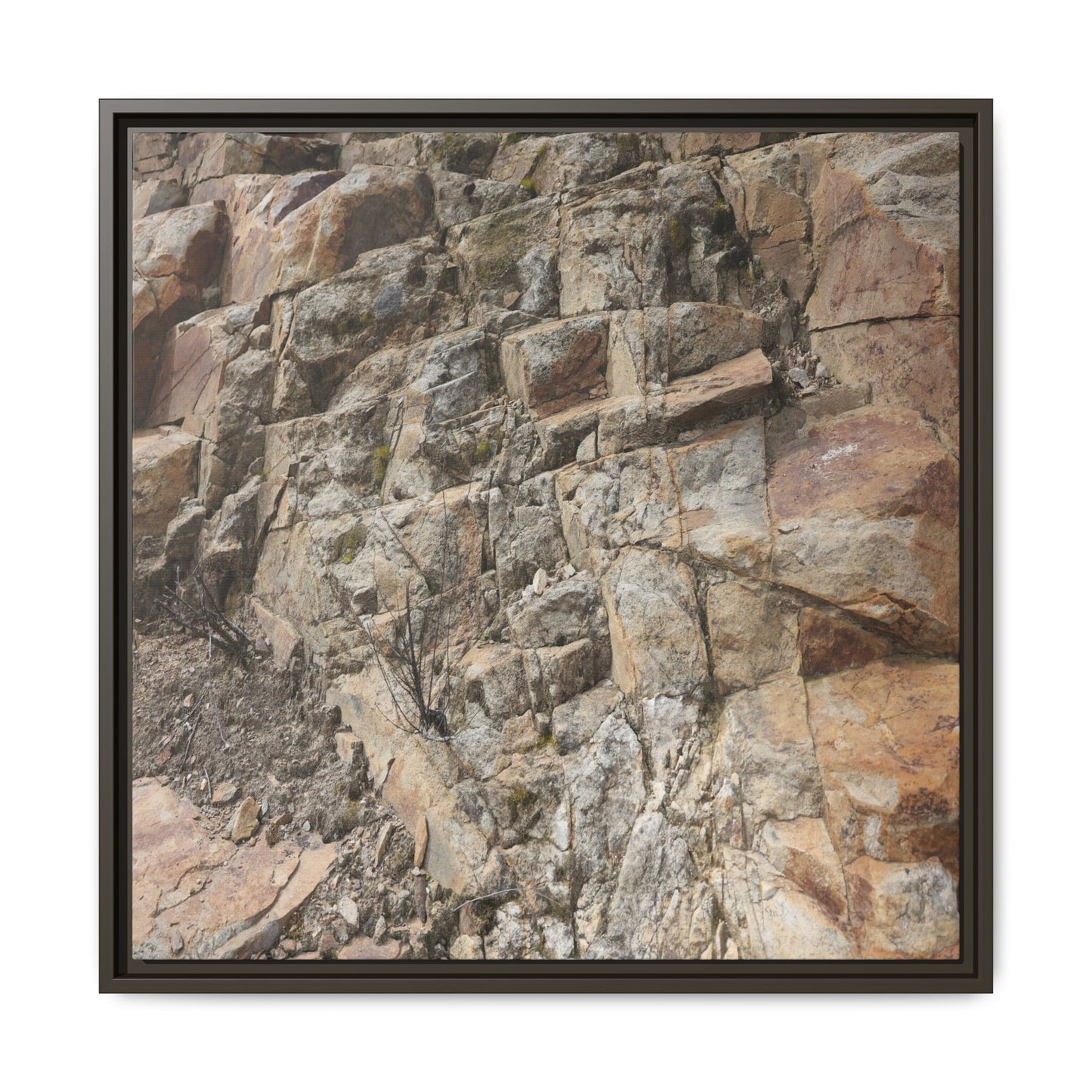 Stone's Silent Story - Unique Stretched Canvas Wall Art