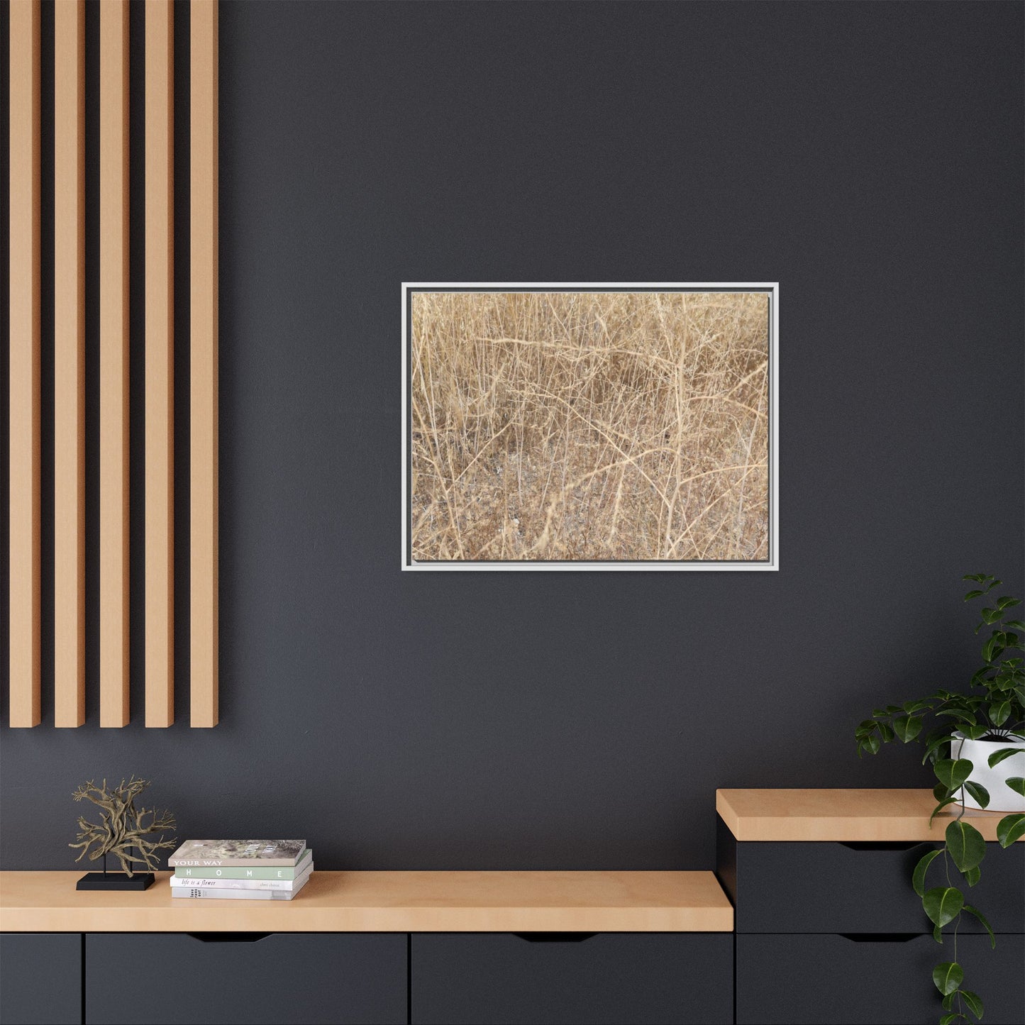 Golden Stalks - Unique Stretched Canvas Wall Art
