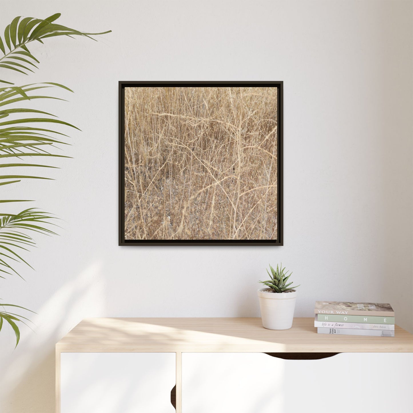 Golden Stalks - Unique Stretched Canvas Wall Art