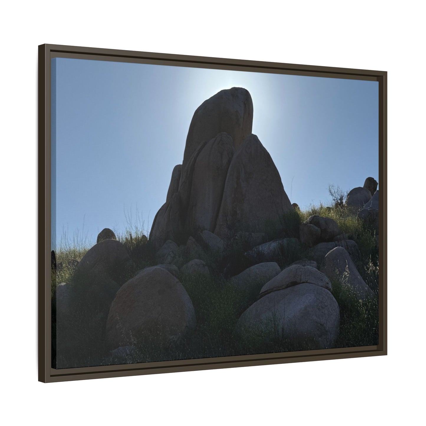 Boulder Silhouette - Unique Stretched Canvas Wall Art