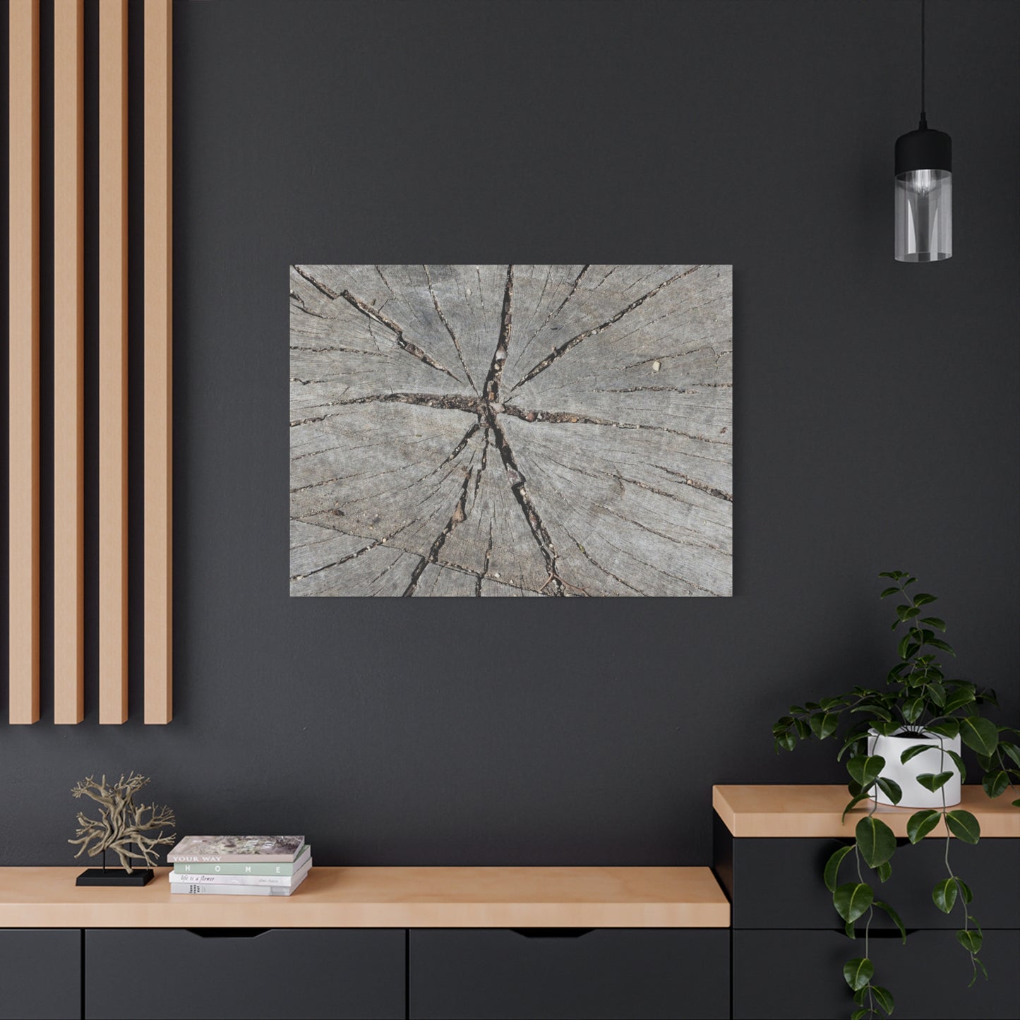 Cracked Chronicle - Unique Frameless Canvas Wall Art