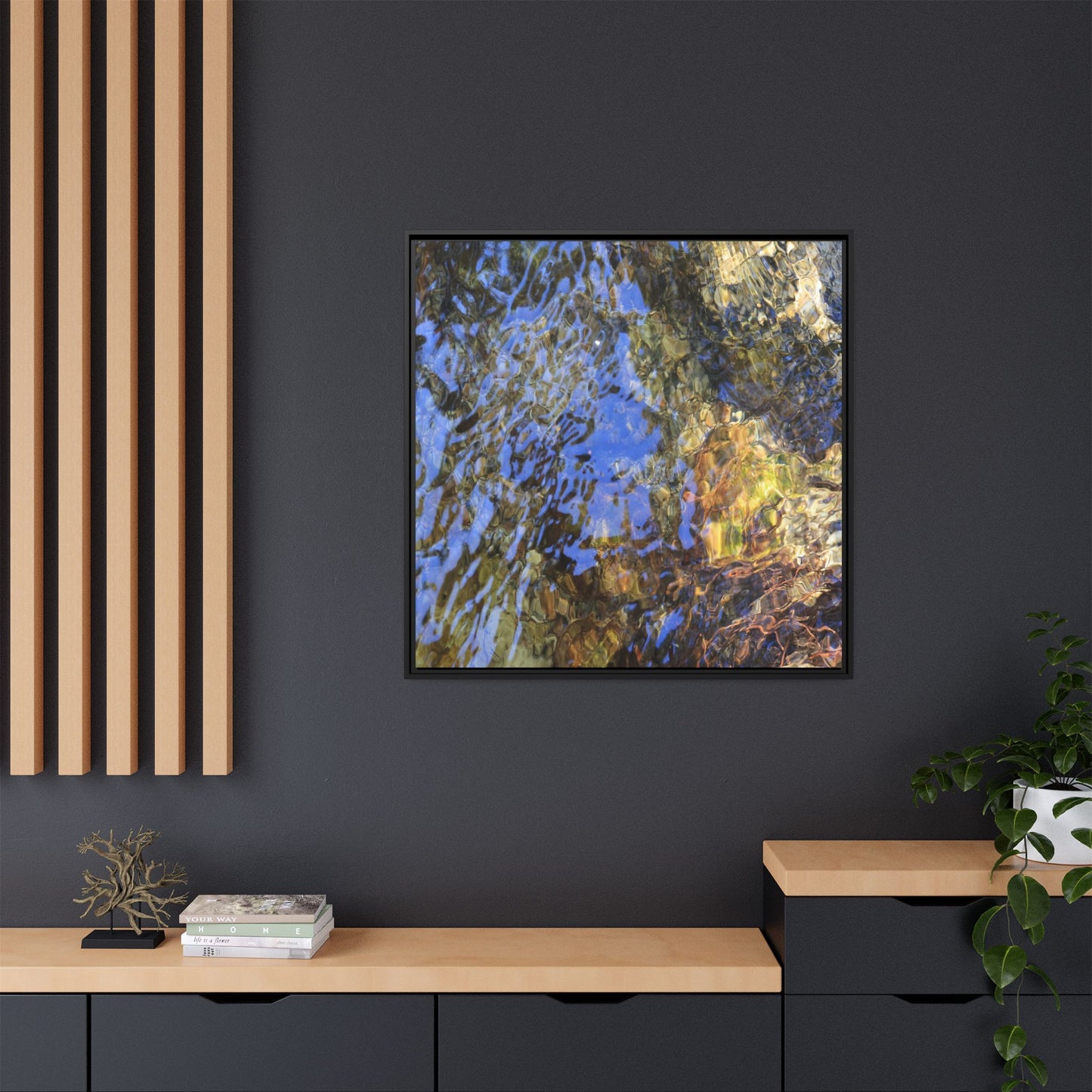 Watery Kaleidoscope - Unique Stretched Canvas Wall Art