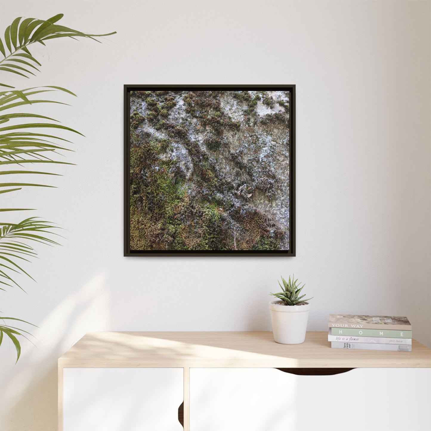 Mossy Whispers - Unique Stretched Canvas Wall Art