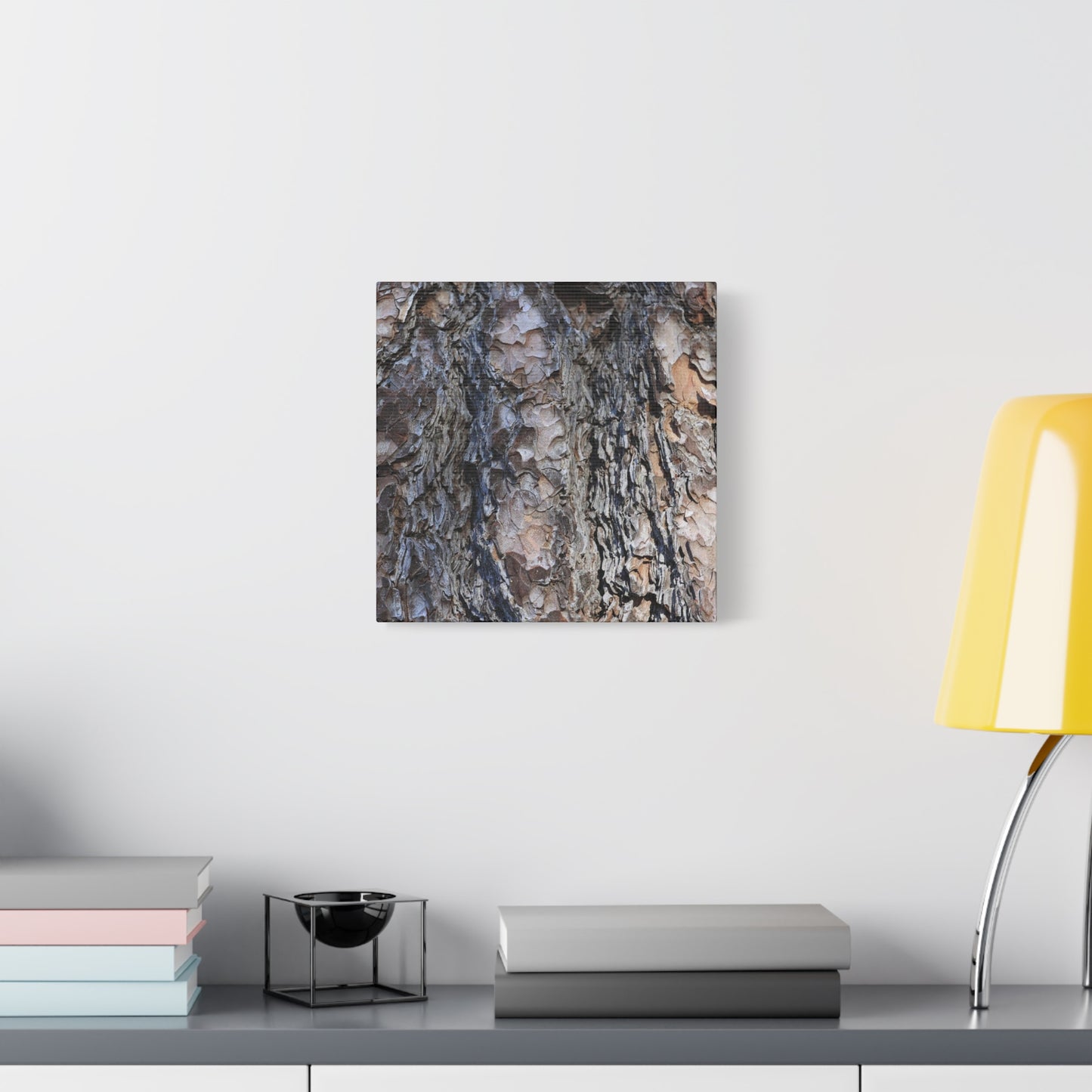 Bark's Rugged Symphony - Unique Frameless Canvas Wall Art