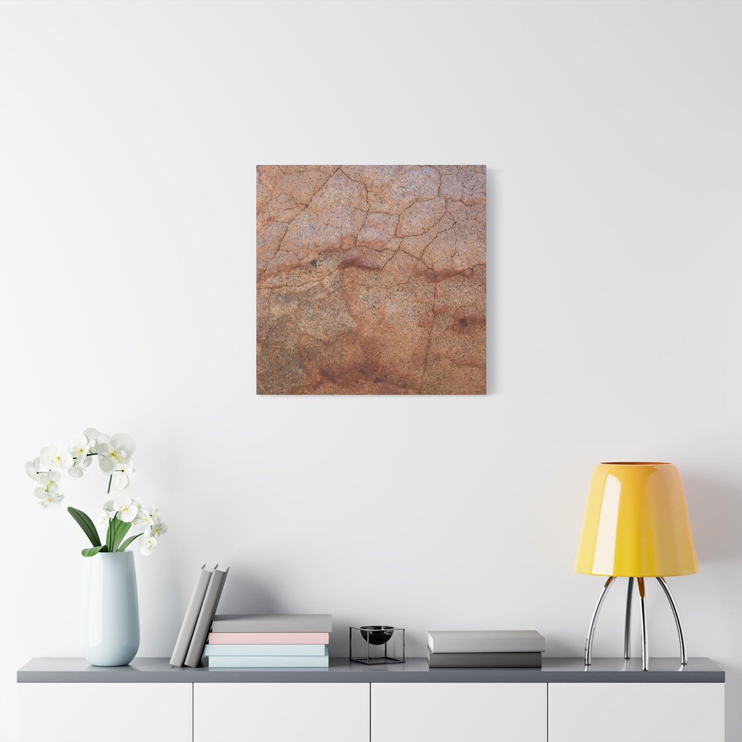 Cracked Earth's Whisper - Unique Frameless Canvas Wall Art
