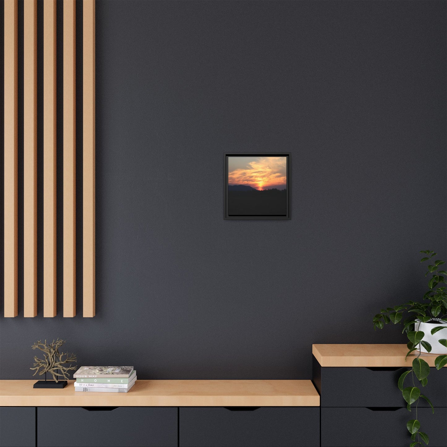 Gilded Horizon - Unique Stretched Canvas Wall Art