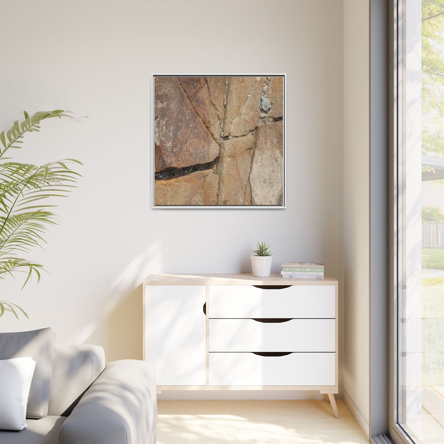 Rusty Crevices - Unique Stretched Canvas Wall Art