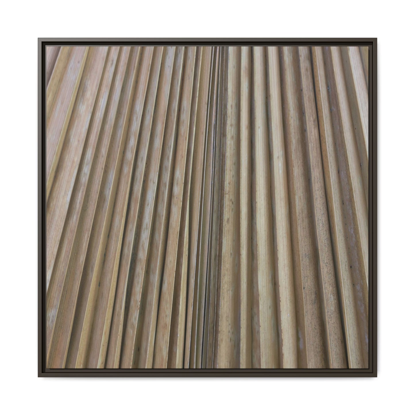 Wooden Whispers - Unique Stretched Canvas Wall Art