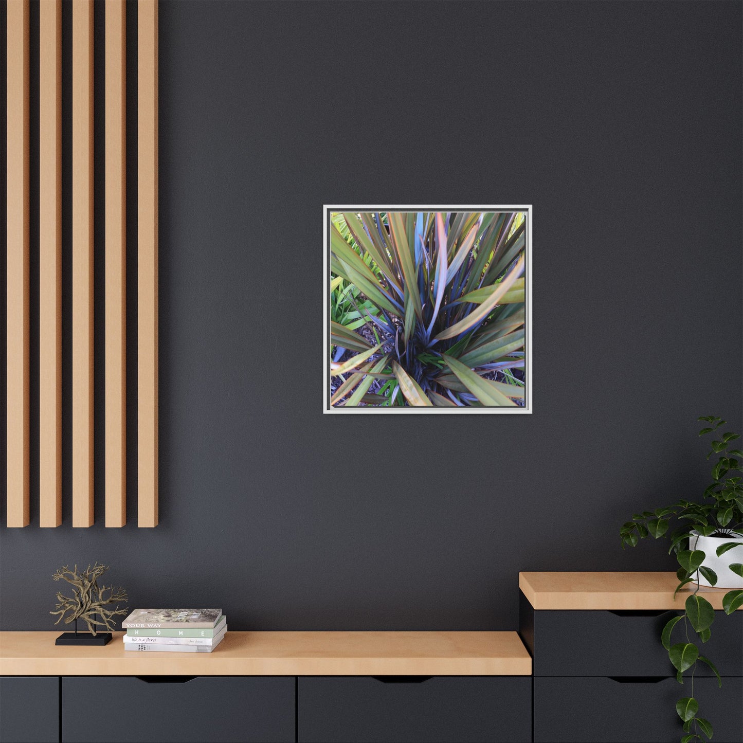 Radiant Leaves - Unique Stretched Canvas Wall Art