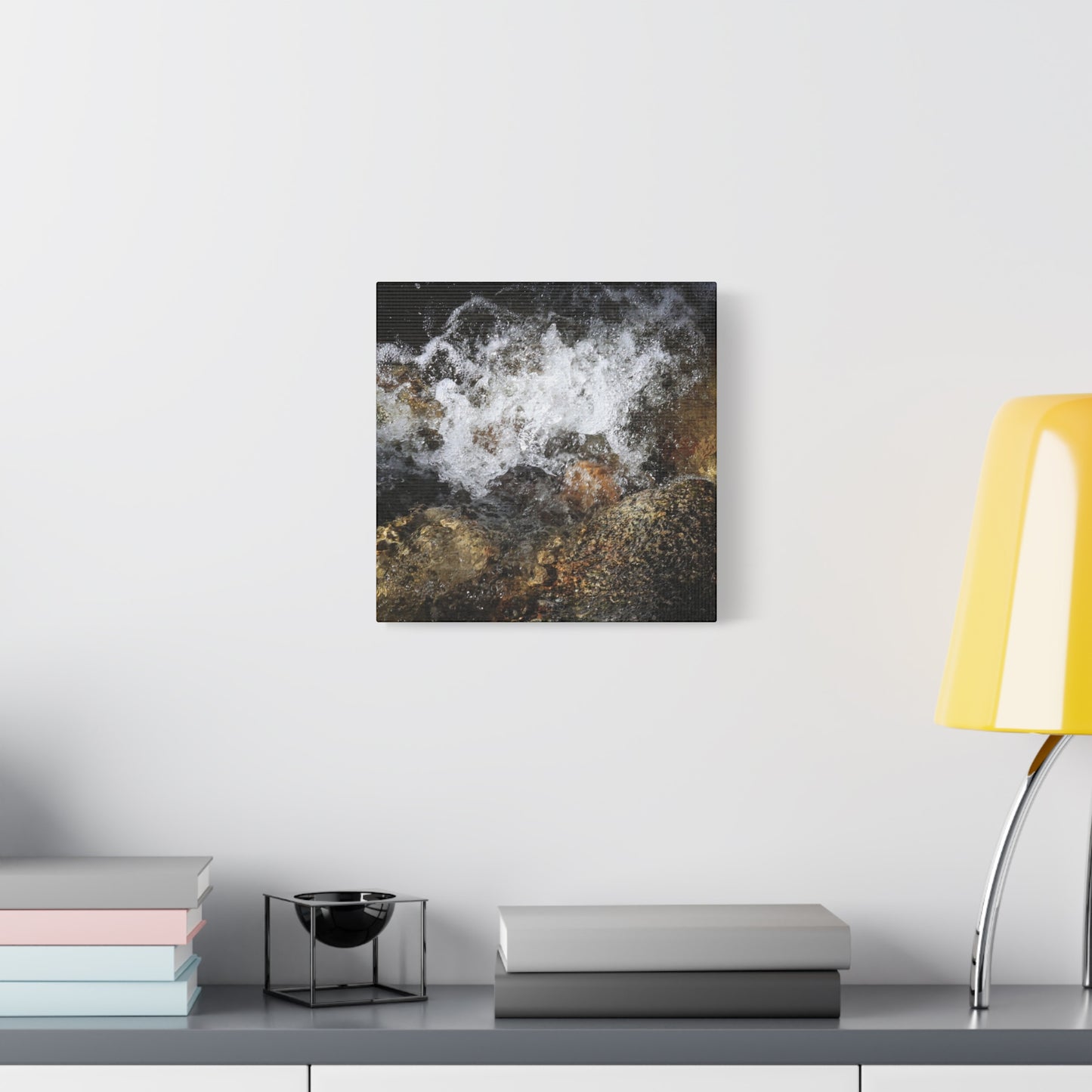 Stone and Surge - Unique Frameless Canvas Wall Art