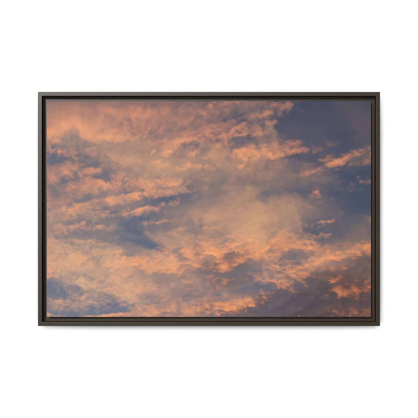 Sunset's Ethereal Canvas - Unique Stretched Canvas Wall Art