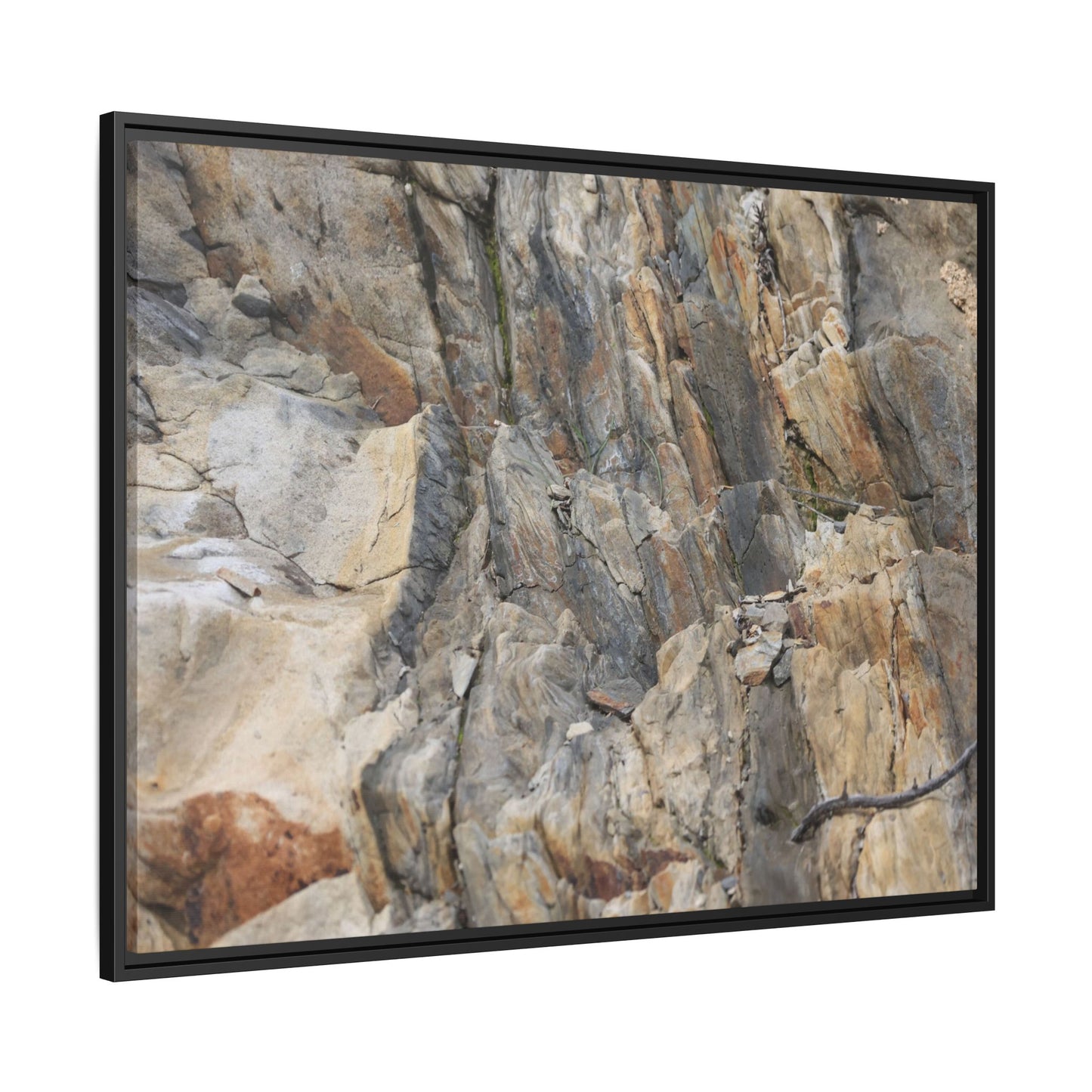 Stone's Silent Symphony - Unique Stretched Canvas Wall Art