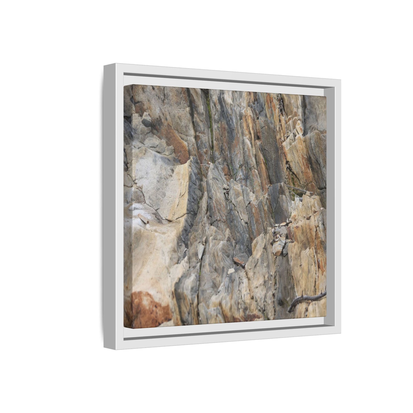 Stone's Silent Symphony - Unique Stretched Canvas Wall Art