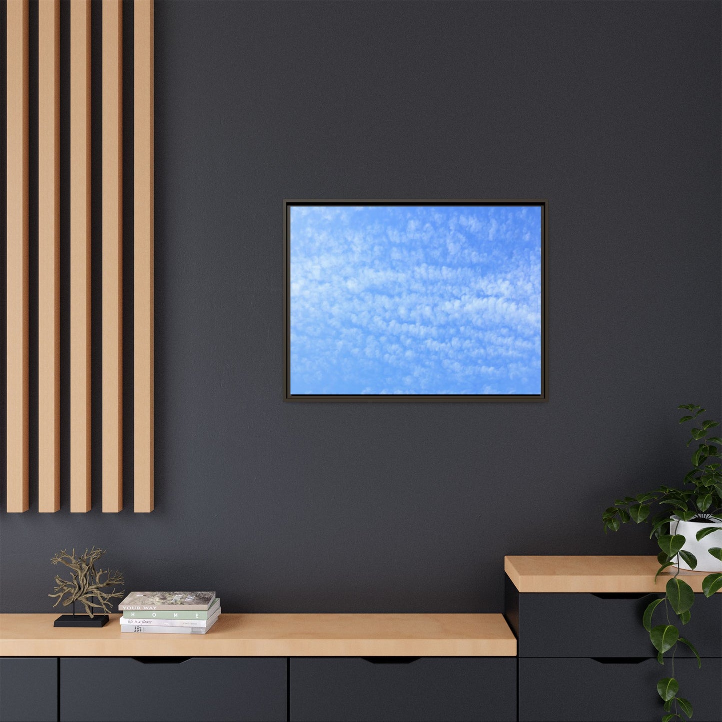 Wispy Blue Dreams - Unique Stretched Canvas Wall Art