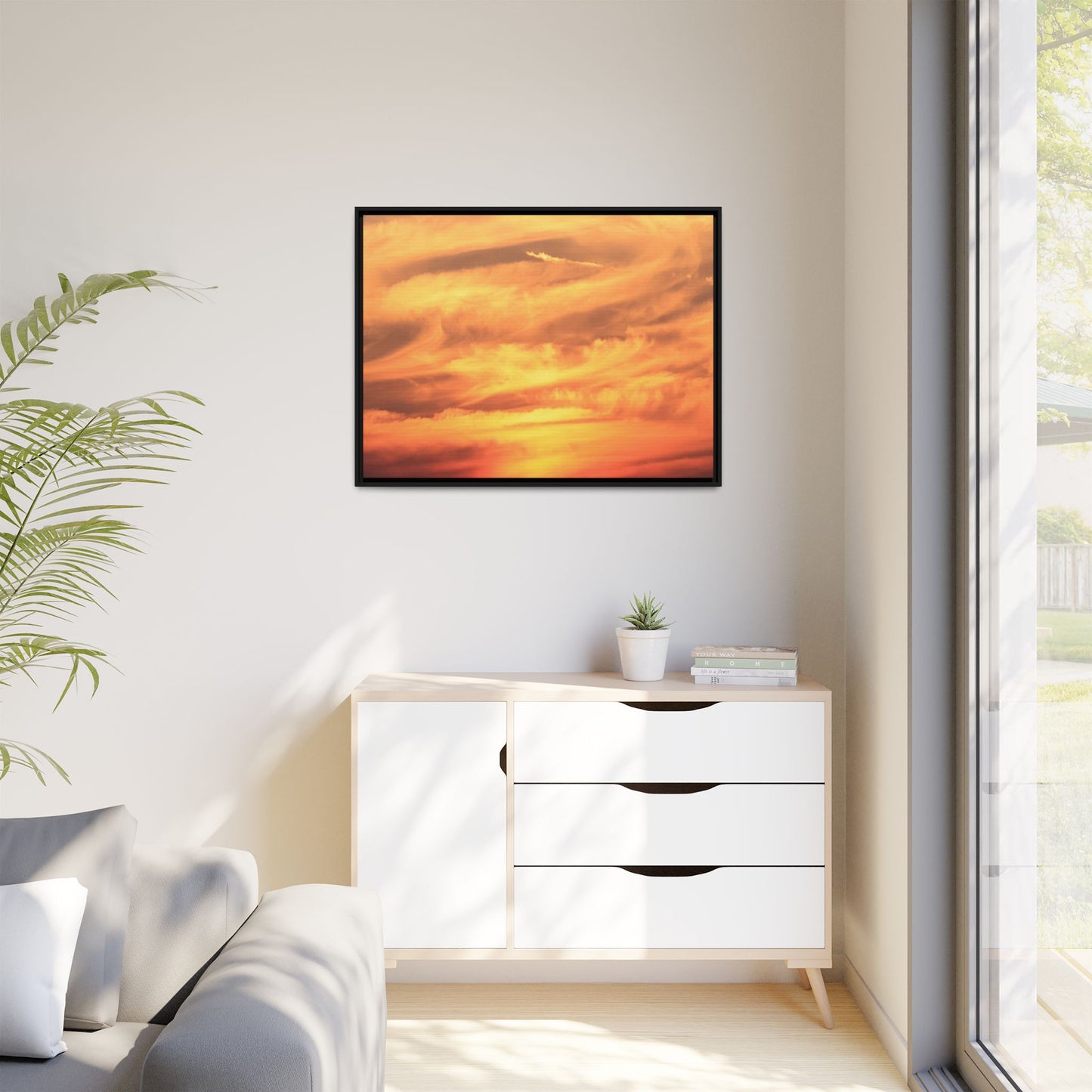 Burning Skies - Unique Stretched Canvas Wall Art