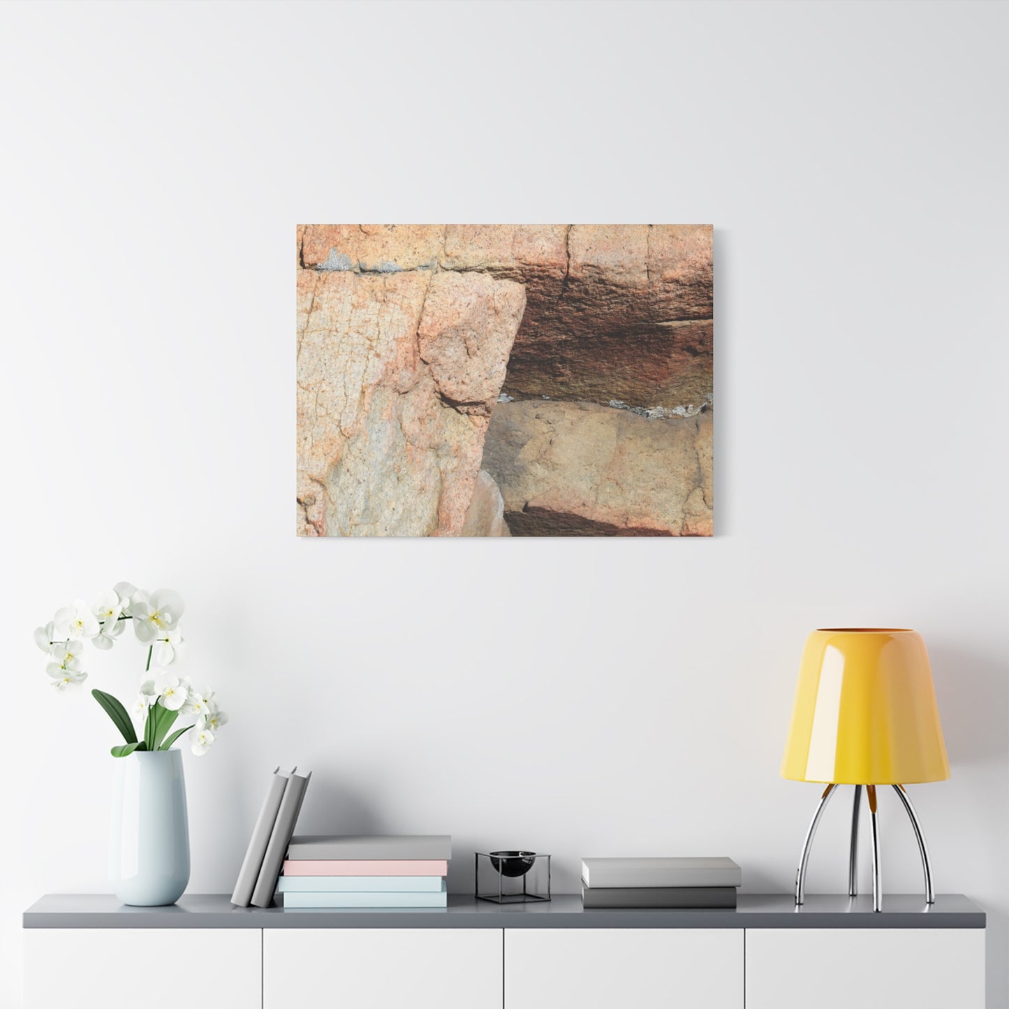Layered Echoes - Unique Frameless Canvas Wall Art