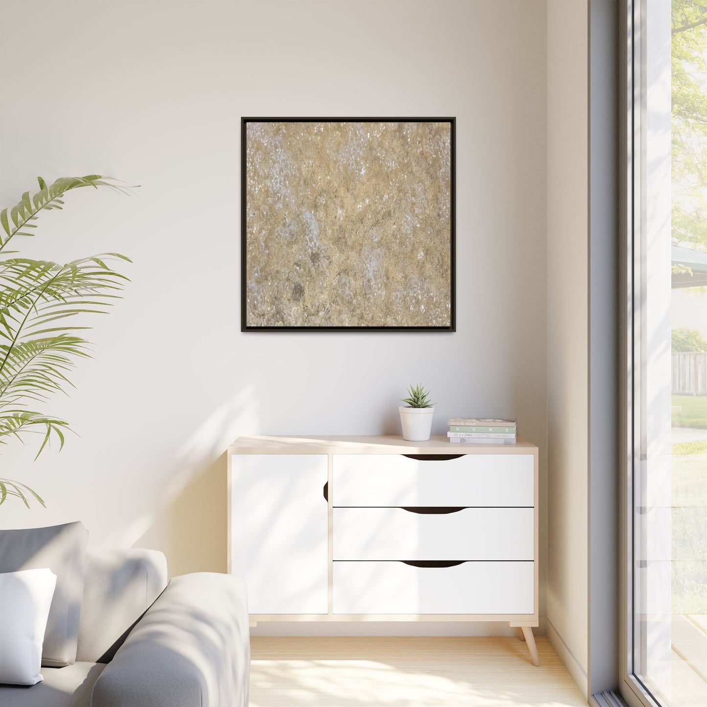 Bubbling Sand - Unique Stretched Canvas Wall Art