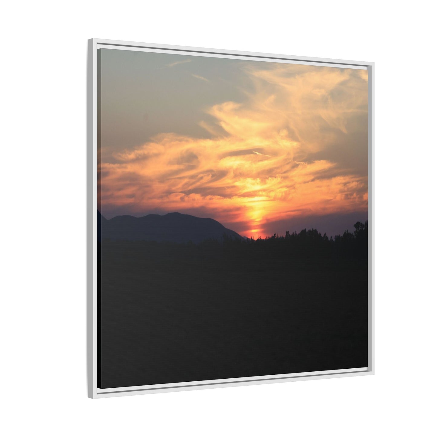 Gilded Horizon - Unique Stretched Canvas Wall Art