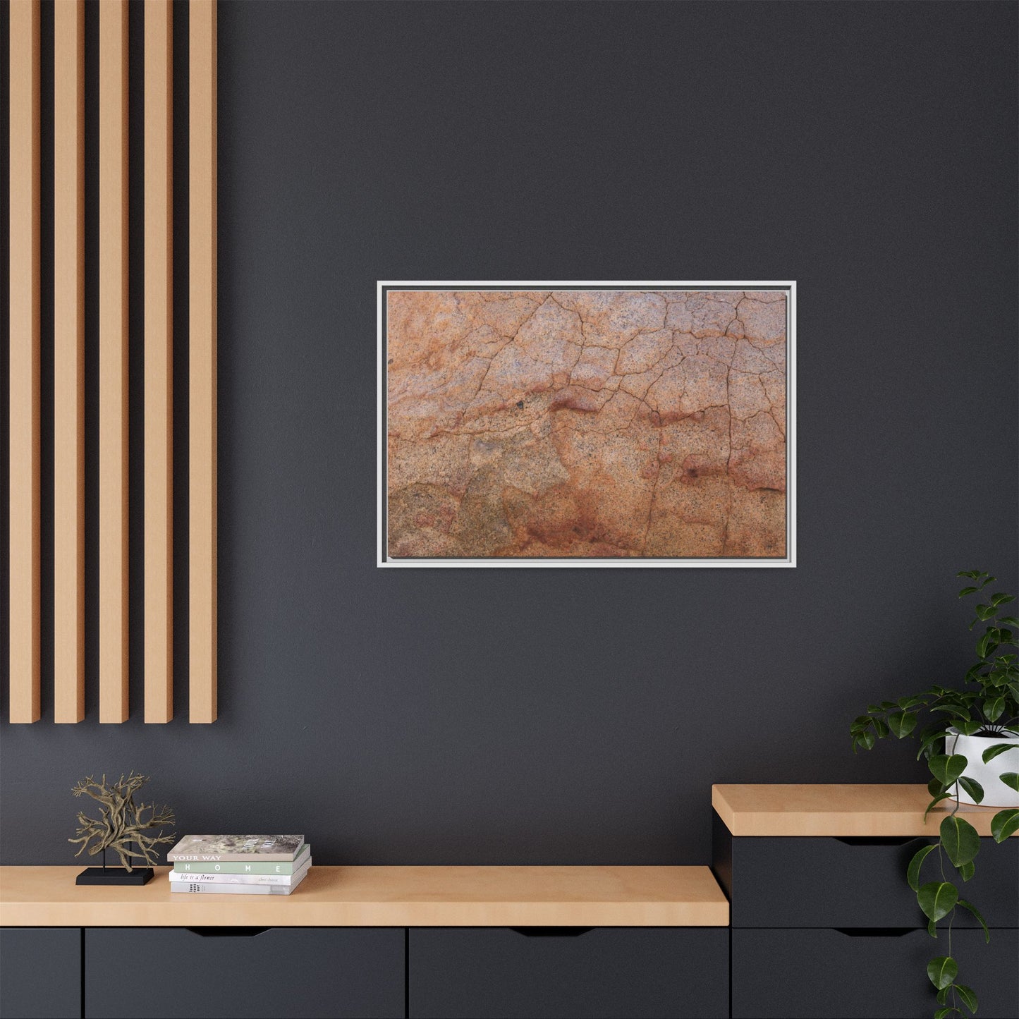 Russet Fissures - Unique Stretched Canvas Wall Art