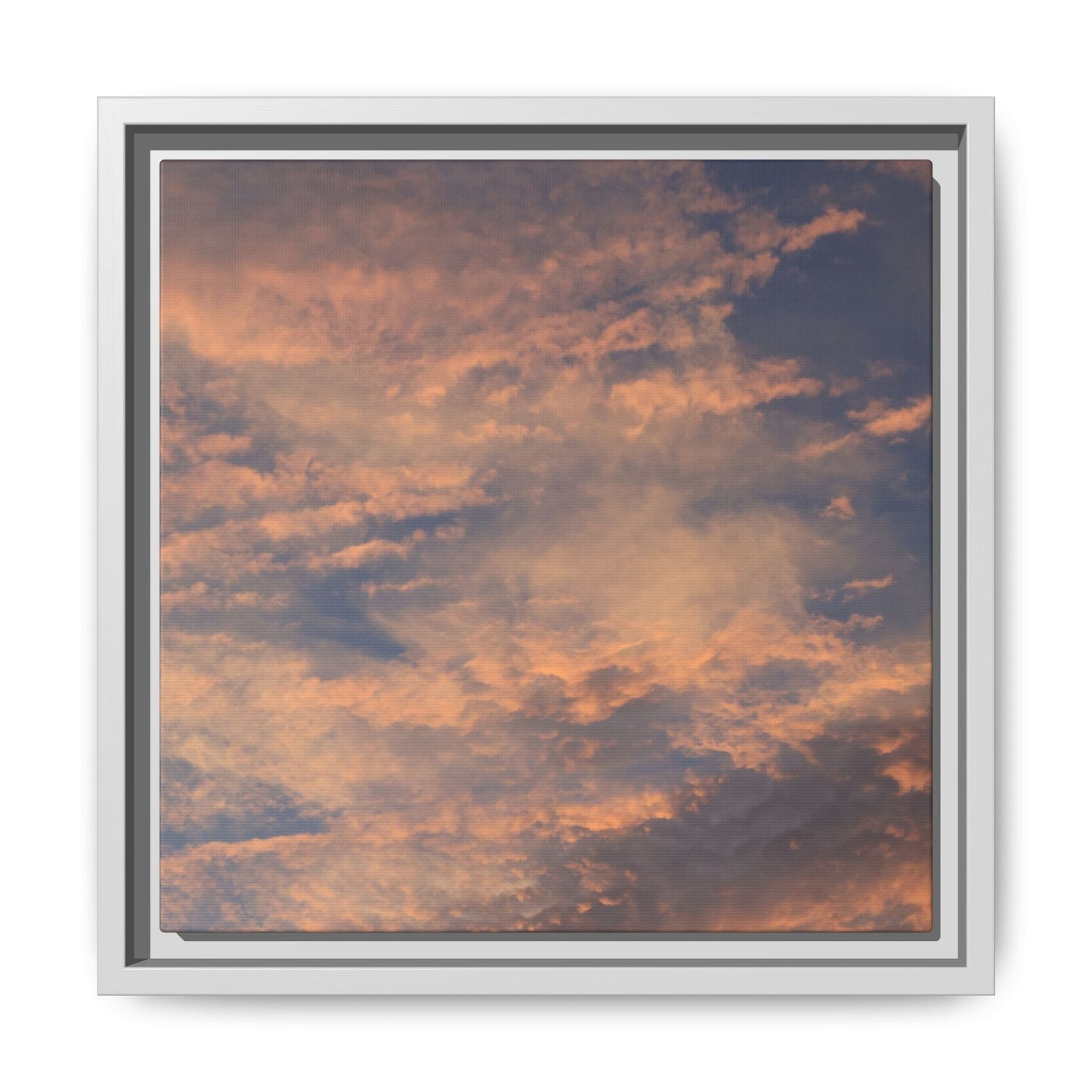 Sunset's Ethereal Canvas - Unique Stretched Canvas Wall Art
