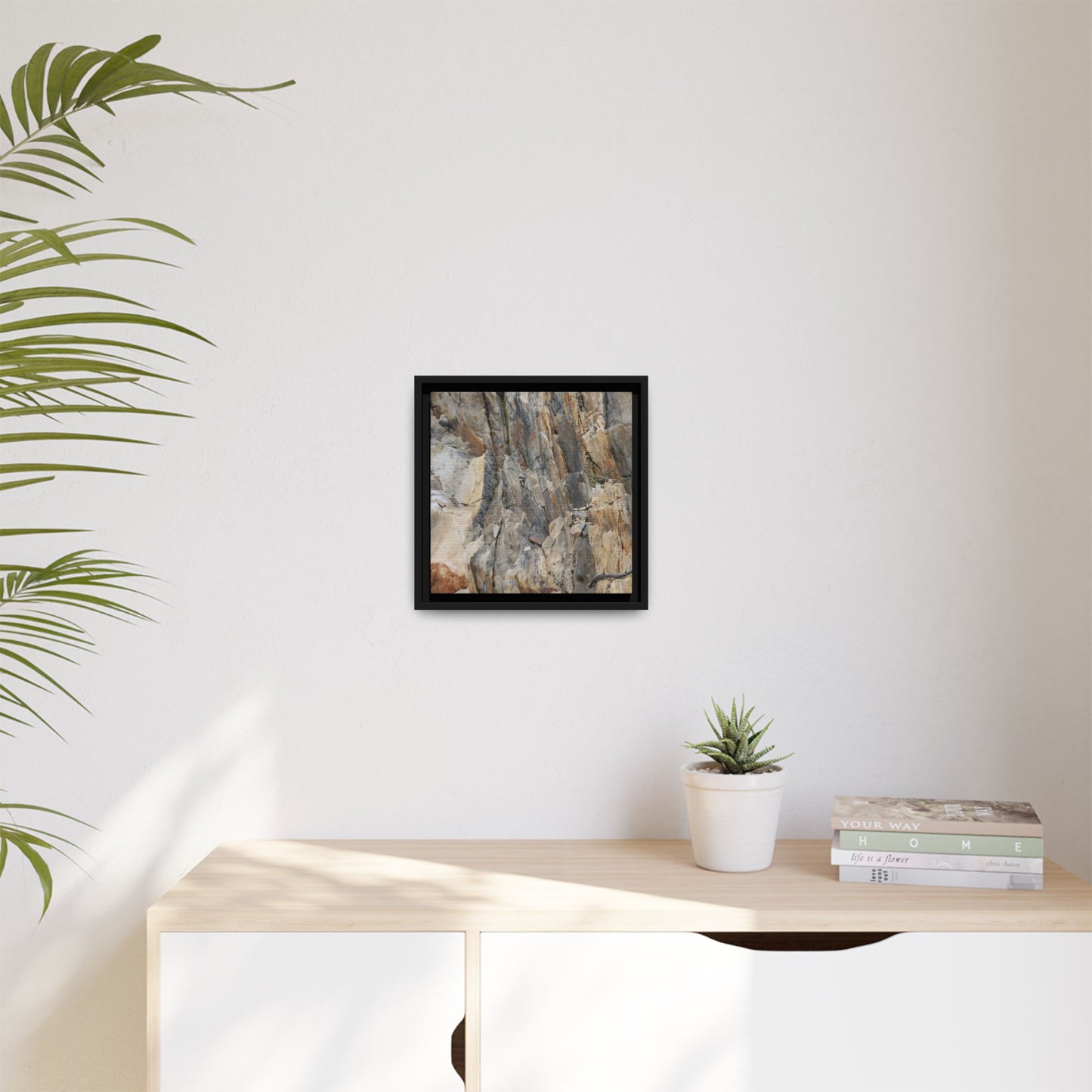 Stone's Silent Symphony - Unique Stretched Canvas Wall Art
