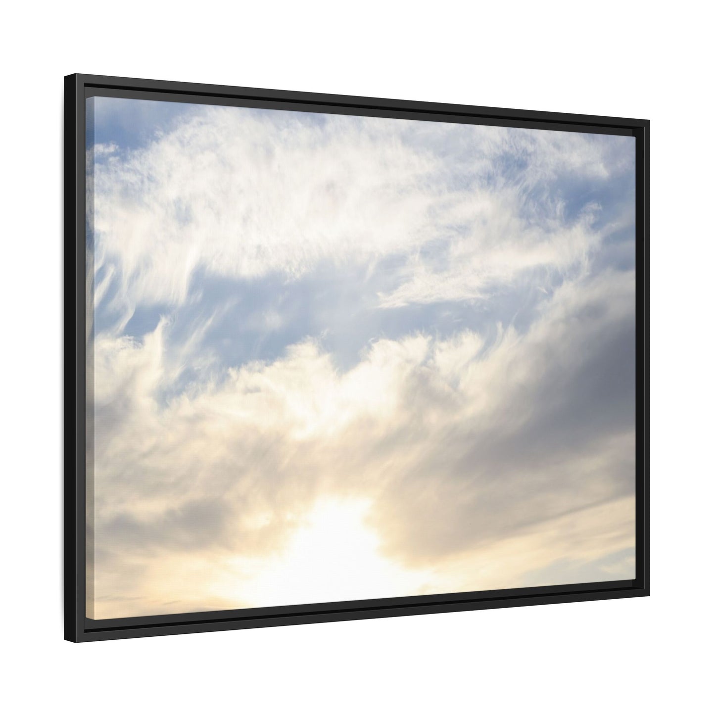 Sky's Ethereal Whisper - Unique Stretched Canvas Wall Art