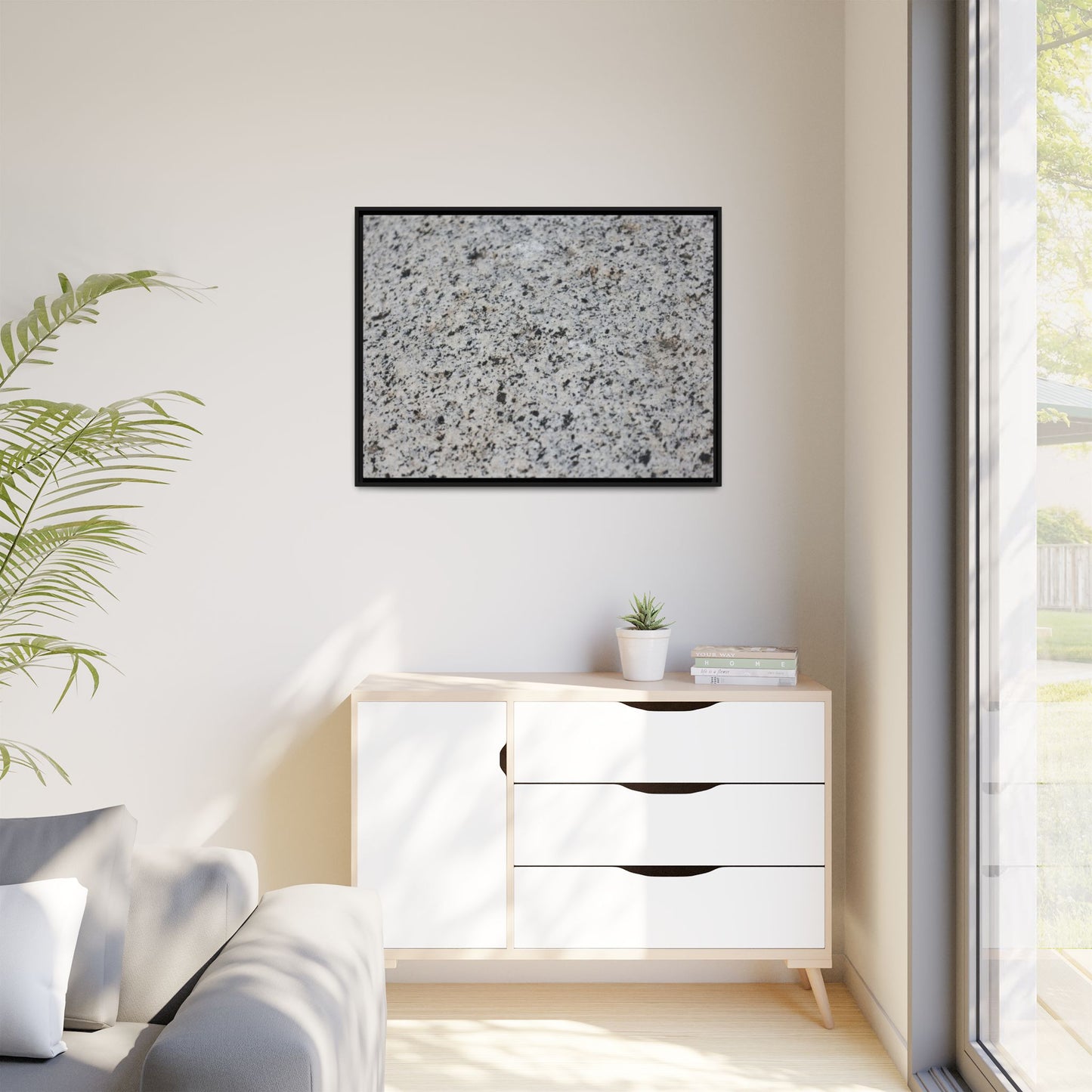 Monochrome Mosaic - Unique Stretched Canvas Wall Art