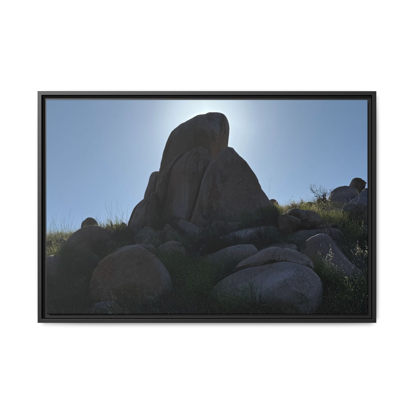 Boulder Silhouette - Unique Stretched Canvas Wall Art