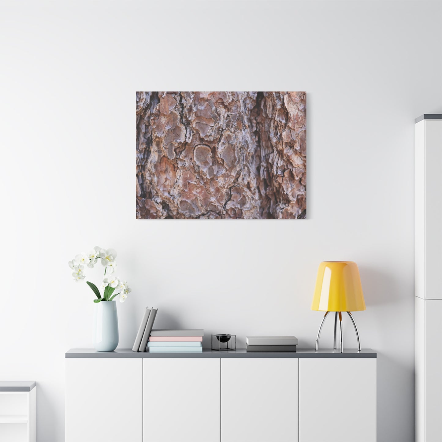Rugged Bark Landscape - Unique Frameless Canvas Wall Art