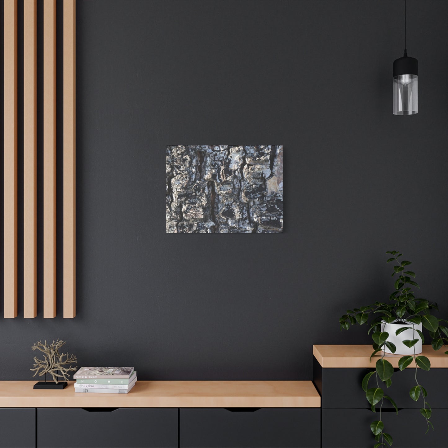 Textured Whispers of the Ancient Tree - Unique Frameless Canvas Wall Art