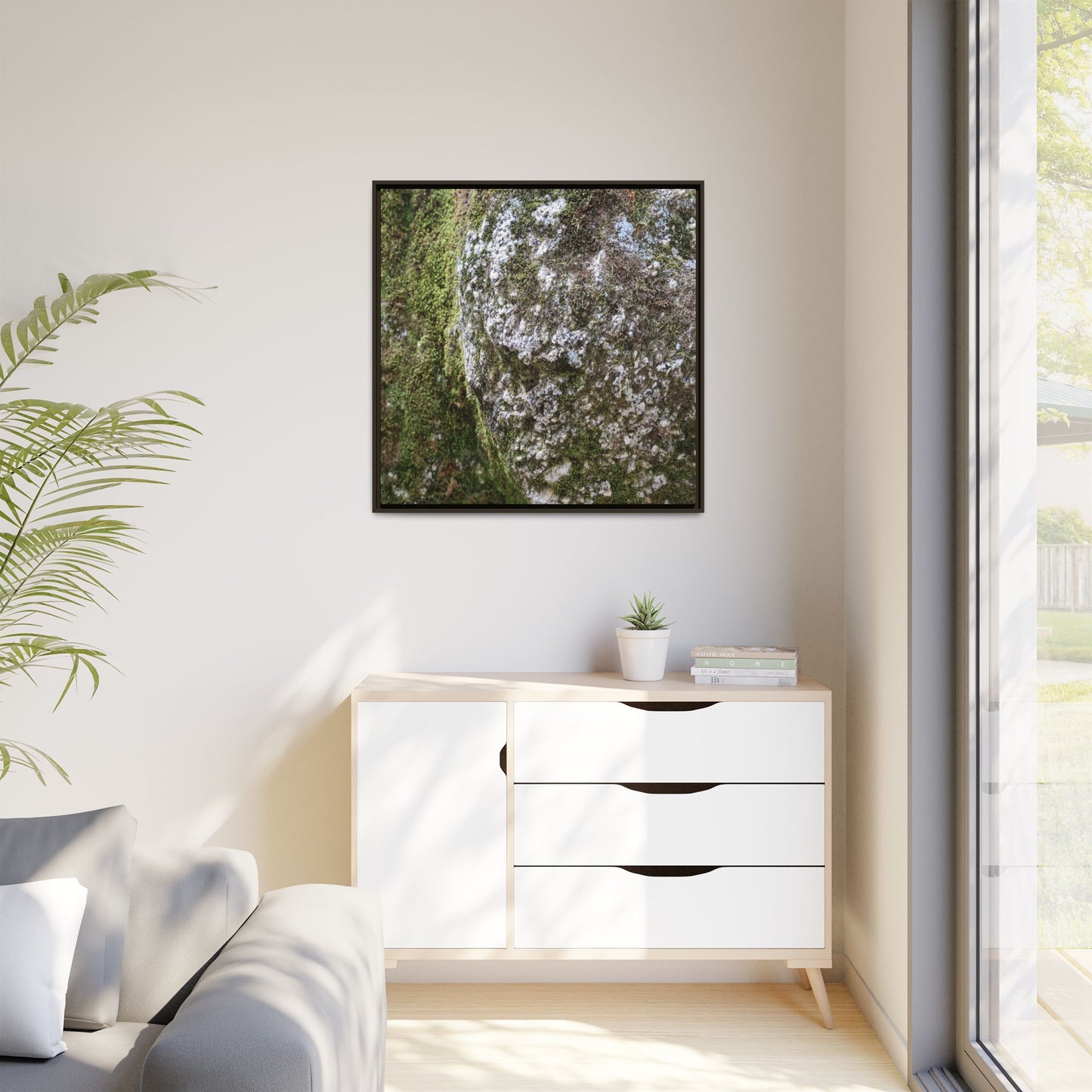 Lichen Landscape - Unique Stretched Canvas Wall Art
