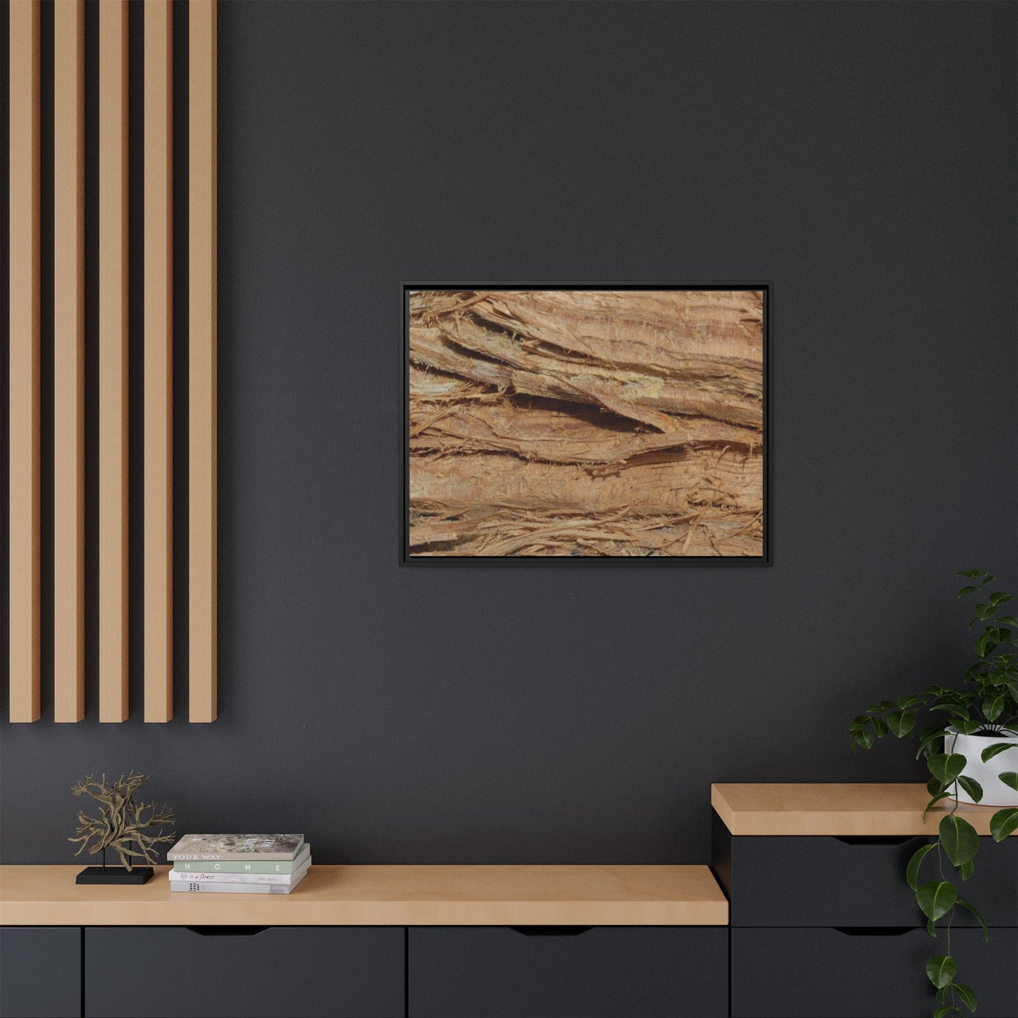 Splintered Bark - Unique Stretched Canvas Wall Art