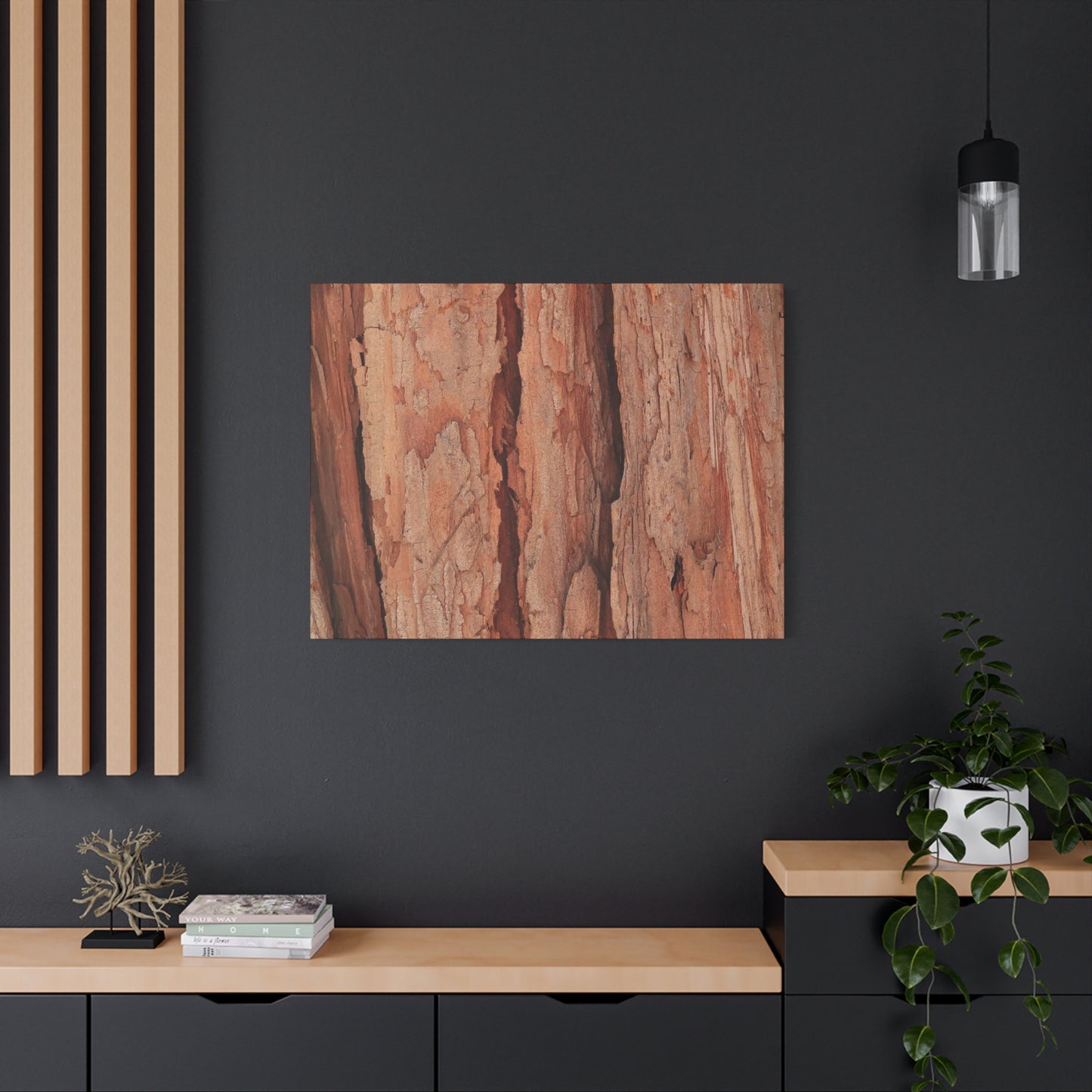 Bark Layers of Time - Unique Frameless Canvas Wall Art