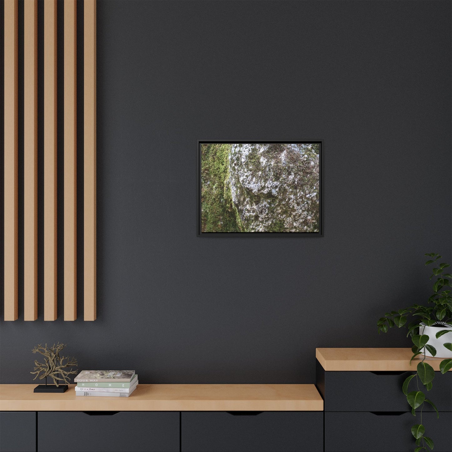 Lichen Landscape - Unique Stretched Canvas Wall Art