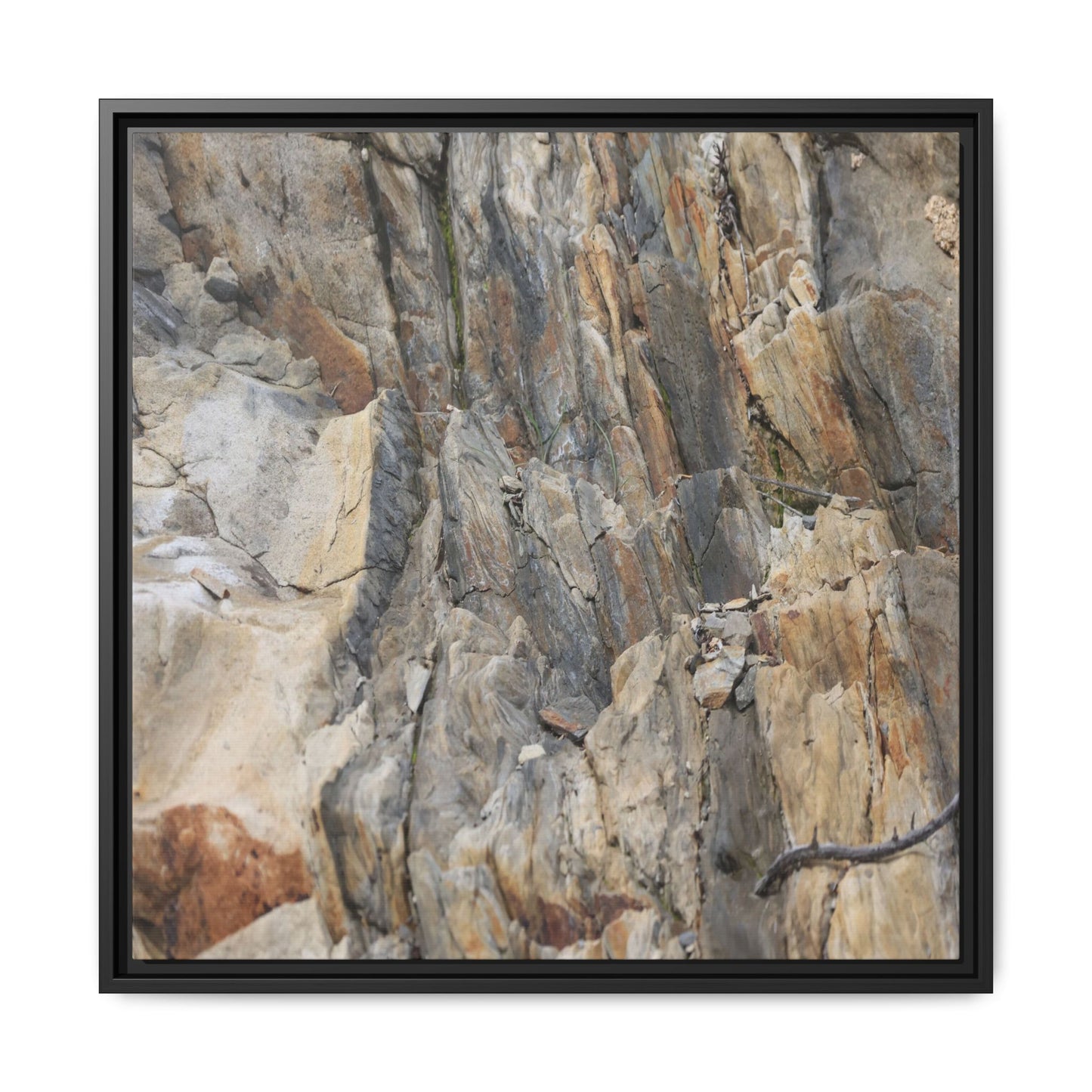 Stone's Silent Symphony - Unique Stretched Canvas Wall Art
