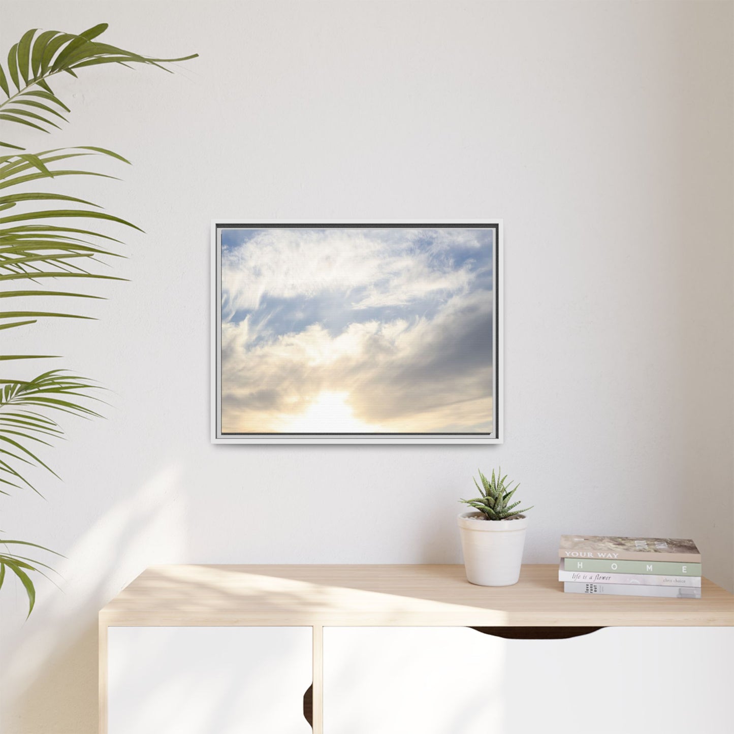 Sky's Ethereal Whisper - Unique Stretched Canvas Wall Art
